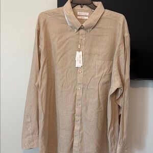 NWT Men’s 4XT Roundtree & Yorke Gold Label Luxe Linen Shirt